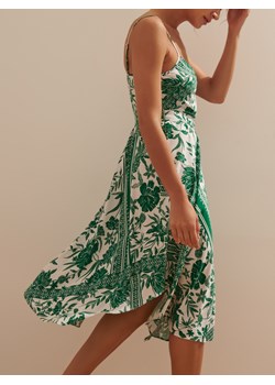 Mohito - Zielona sukienka midi z wiskozy - zielony ze sklepu Mohito w kategorii Sukienki - zdjęcie 172133733