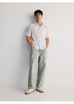 Reserved - Wzorzysta koszula comfort fit - złamana biel ze sklepu Reserved w kategorii Koszule męskie - zdjęcie 172135120