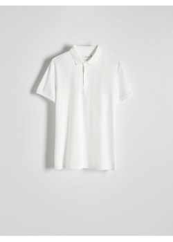 Reserved - Koszulka polo slim - złamana biel ze sklepu Reserved w kategorii T-shirty męskie - zdjęcie 172135174