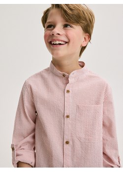 Reserved - Bawełniana koszula w paski - czerwony ze sklepu Reserved w kategorii Koszule chłopięce - zdjęcie 172135203