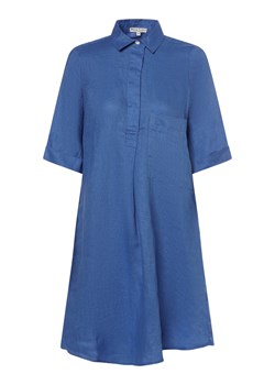 Marie Lund Damska sukienka lniana Kobiety len błękit królewski jednolity ze sklepu vangraaf w kategorii Sukienki - zdjęcie 172136501