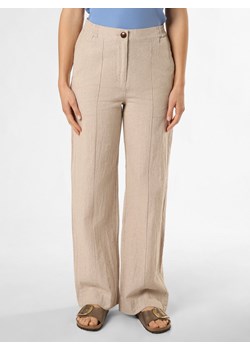 Franco Callegari Spodnie z zawartością lnu Kobiety len beżowy jednolity ze sklepu vangraaf w kategorii Spodnie damskie - zdjęcie 172136531