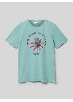 T-shirt z nadrukiem z motywem i napisem ze sklepu Peek&Cloppenburg  w kategorii T-shirty chłopięce - zdjęcie 172136831