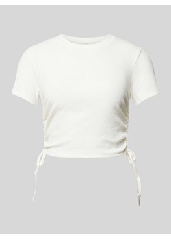 T-shirt krótki z wiązanymi detalami model ‘AMY’ ze sklepu Peek&Cloppenburg  w kategorii Bluzki damskie - zdjęcie 172136861