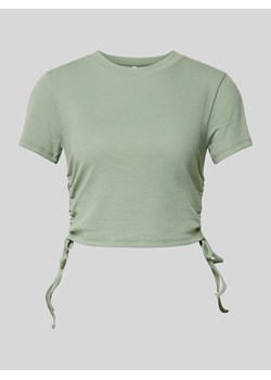 T-shirt krótki z wiązanymi detalami model ‘AMY’ ze sklepu Peek&Cloppenburg  w kategorii Bluzki damskie - zdjęcie 172137004