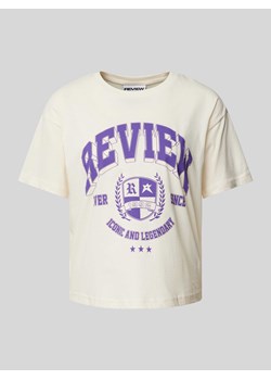 T-shirt z nadrukiem ze sloganem ze sklepu Peek&Cloppenburg  w kategorii Bluzki damskie - zdjęcie 172137133