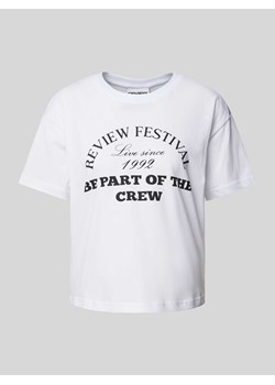 T-shirt z nadrukiem ze sloganem ze sklepu Peek&Cloppenburg  w kategorii Bluzki damskie - zdjęcie 172137181