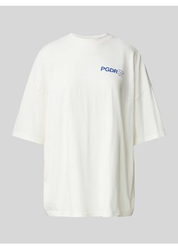 T-shirt o kroju oversized z nadrukiem z logo i napisem model ‘HABANA’ ze sklepu Peek&Cloppenburg  w kategorii Bluzki damskie - zdjęcie 172137203