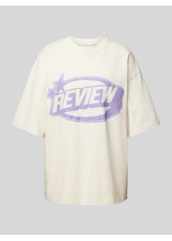 T-shirt o kroju oversized z nadrukiem z logo ze sklepu Peek&Cloppenburg  w kategorii Bluzki damskie - zdjęcie 172137281
