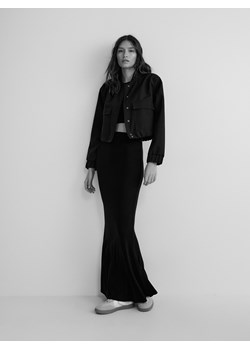 Reserved - Dzianinowa spódnica z wiskozy - czarny ze sklepu Reserved w kategorii Spódnice - zdjęcie 172139860