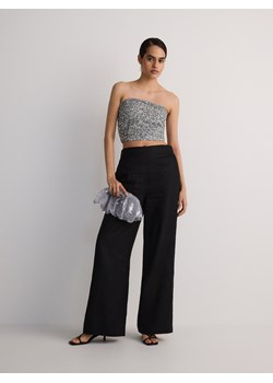 Reserved - Spodnie lniane - czarny ze sklepu Reserved w kategorii Spodnie damskie - zdjęcie 172140022