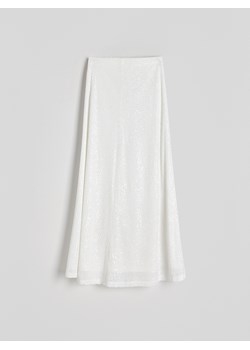 Reserved - Spódnica maxi z cekinami - złamana biel ze sklepu Reserved w kategorii Spódnice - zdjęcie 172140103