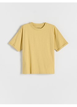 Reserved - T-shirt oversize z nadrukiem - kremowy ze sklepu Reserved w kategorii T-shirty chłopięce - zdjęcie 172140852