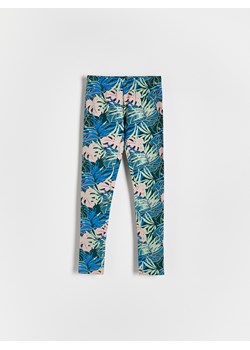 Reserved - Wzorzyste legginsy - ciemnozielony ze sklepu Reserved w kategorii Spodnie dziewczęce - zdjęcie 172141043