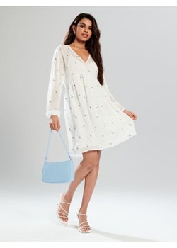 Sinsay - Sukienka mini - kremowy ze sklepu Sinsay w kategorii Sukienki - zdjęcie 172142081