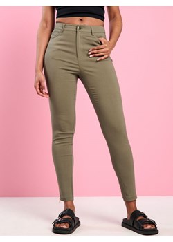 Sinsay - Spodnie z wysokim stanem - zielony ze sklepu Sinsay w kategorii Spodnie damskie - zdjęcie 172142102