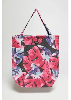 Bawełniana torba z wzorem liści różowa ze sklepu Moodo.pl w kategorii Torby materiałowe - zdjęcie 172142291