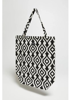 Bawełniana torba czarno-biała ze sklepu Moodo.pl w kategorii Torby materiałowe - zdjęcie 172142292