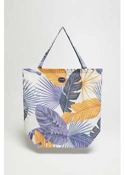 Bawełniana torba z wzorem liści biała ze sklepu Moodo.pl w kategorii Torby materiałowe - zdjęcie 172142301