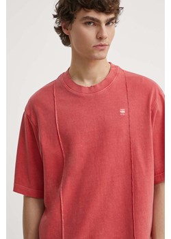 G-Star Raw t-shirt bawełniany męski kolor różowy gładki D24631-C756 ze sklepu ANSWEAR.com w kategorii T-shirty męskie - zdjęcie 172142930
