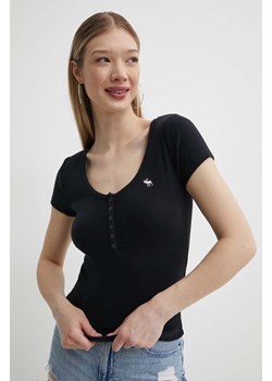 Abercrombie &amp; Fitch t-shirt damski kolor czarny ze sklepu ANSWEAR.com w kategorii Bluzki damskie - zdjęcie 172143824
