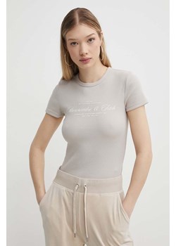Abercrombie &amp; Fitch t-shirt damski kolor beżowy ze sklepu ANSWEAR.com w kategorii Bluzki damskie - zdjęcie 172143840