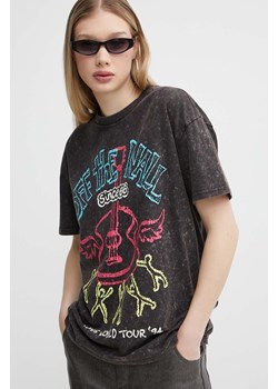Vans t-shirt bawełniany damski kolor szary ze sklepu ANSWEAR.com w kategorii Bluzki damskie - zdjęcie 172143851
