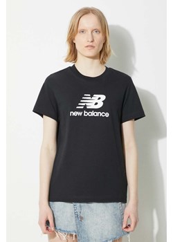 New Balance t-shirt bawełniany Sport Essentials damski kolor czarny WT41502BK ze sklepu ANSWEAR.com w kategorii Bluzki damskie - zdjęcie 172143932