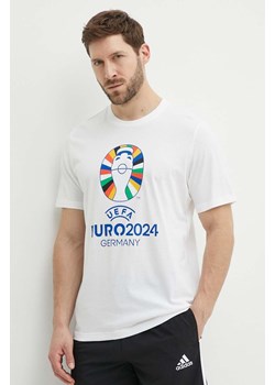 adidas Performance t-shirt Euro 2024 męski kolor beżowy z nadrukiem IT9290 ze sklepu ANSWEAR.com w kategorii T-shirty męskie - zdjęcie 172143953