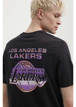 New Era t-shirt bawełniany męski kolor czarny z nadrukiem LOS ANGELES LAKERS ze sklepu ANSWEAR.com w kategorii T-shirty męskie - zdjęcie 172144210