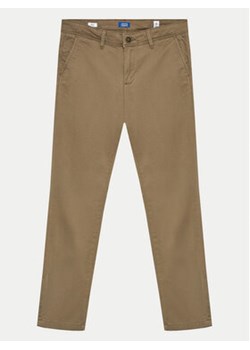 Jack&Jones Junior Chinosy Marco 12160026 Beżowy Slim Fit ze sklepu MODIVO w kategorii Spodnie chłopięce - zdjęcie 172150334