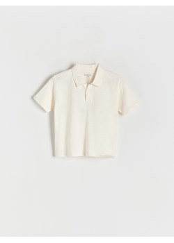 Reserved - T-shirt polo - kremowy ze sklepu Reserved w kategorii T-shirty chłopięce - zdjęcie 172151250