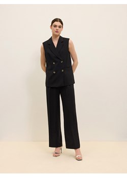 Reserved - Spodnie z wiskozą - czarny ze sklepu Reserved w kategorii Spodnie damskie - zdjęcie 172152330