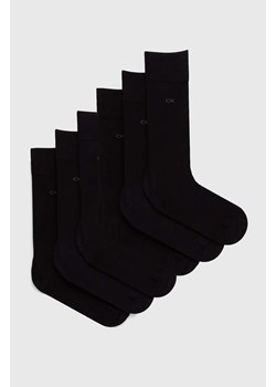 Calvin Klein skarpetki 6-pack męskie kolor czarny 701220505 ze sklepu ANSWEAR.com w kategorii Skarpetki męskie - zdjęcie 172152392