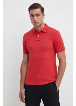 Polo Ralph Lauren polo bawełniane kolor czerwony ze sklepu ANSWEAR.com w kategorii T-shirty męskie - zdjęcie 172152494