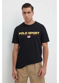 Polo Ralph Lauren t-shirt bawełniany męski kolor czarny z nadrukiem 710750444 ze sklepu ANSWEAR.com w kategorii T-shirty męskie - zdjęcie 172153003