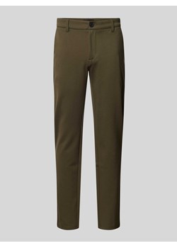 Spodnie o kroju slim fit z elastycznym paskiem model ‘Langford’ ze sklepu Peek&Cloppenburg  w kategorii Spodnie męskie - zdjęcie 172154914