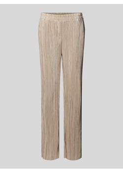 Spodnie materiałowe o kroju regular fit z plisami model ‘Raze’ ze sklepu Peek&Cloppenburg  w kategorii Spodnie damskie - zdjęcie 172155223