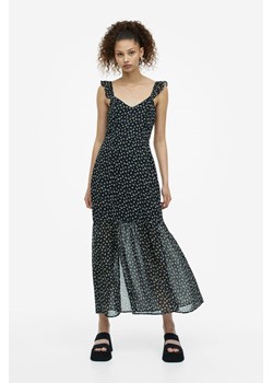 H & M - Szyfonowa sukienka z odkrytymi plecami - Czarny ze sklepu H&M w kategorii Sukienki - zdjęcie 172155720