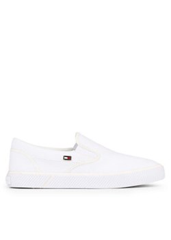 Tommy Hilfiger Tenisówki Vulc Canvas Slip-On Sneaker FW0FW08065 Biały ze sklepu MODIVO w kategorii Trampki damskie - zdjęcie 172157071