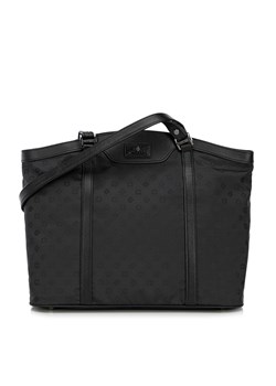 Torebka shopperka z żakardu i skóry w monogramy czarna ze sklepu WITTCHEN w kategorii Torby Shopper bag - zdjęcie 172157463