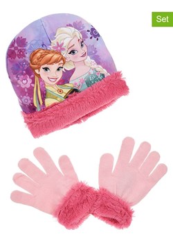 Disney Frozen 2-częściowy zestaw &quot;Frozen&quot; w kolorze różowym ze sklepu Limango Polska w kategorii Czapki dziecięce - zdjęcie 172157694