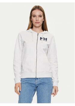 Helly Hansen Bluza W Hh Logo Full Zip Hoodie 2.0 34461 Biały Regular Fit ze sklepu MODIVO w kategorii Bluzy damskie - zdjęcie 172159110