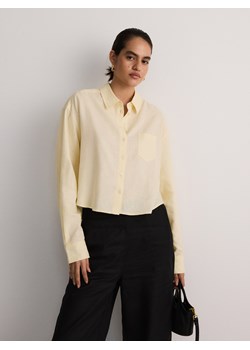 Reserved - Koszula z lnem - jasnożółty ze sklepu Reserved w kategorii Koszule damskie - zdjęcie 172161270