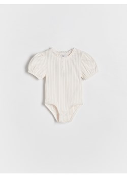 Reserved - Body z krótkim rękawem - złamana biel ze sklepu Reserved w kategorii Body niemowlęce - zdjęcie 172161304