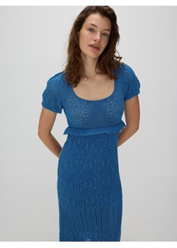Reserved - Dzianinowa sukienka - niebieski ze sklepu Reserved w kategorii Sukienki - zdjęcie 172161371
