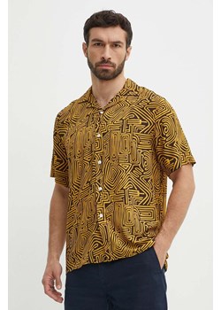 OAS koszula męska kolor brązowy regular ze sklepu ANSWEAR.com w kategorii Koszule męskie - zdjęcie 172162693