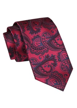 Modny Krawat Męski - Alties - Czerwony w Duży Wzór Paisley KRALTS1052 ze sklepu JegoSzafa.pl w kategorii Krawaty - zdjęcie 172162911