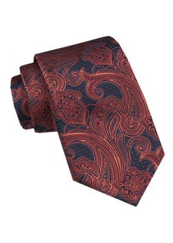 Modny Krawat Męski - Alties - Duży, Miedziany, Orientalny Wzór KRALTS1089 ze sklepu JegoSzafa.pl w kategorii Krawaty - zdjęcie 172162923