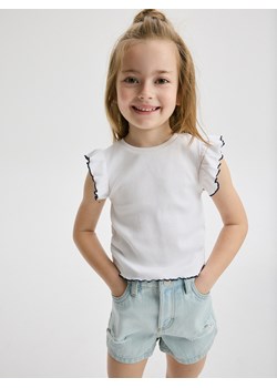 Reserved - Jeansowe szorty z przetarciami - niebieski ze sklepu Reserved w kategorii Spodenki dziewczęce - zdjęcie 172163580